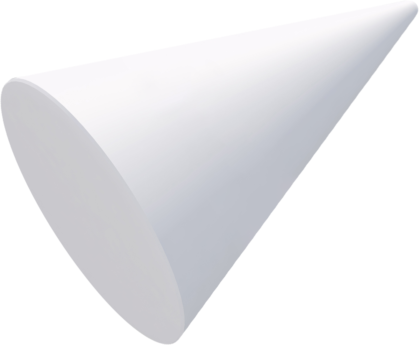 white cone bg